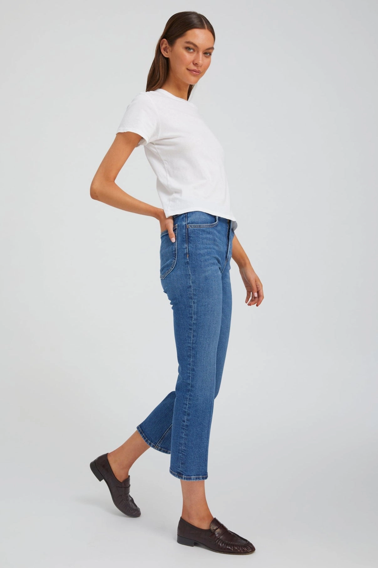 Work Friendly Luxe Look Charlotte Crop Flare Denim