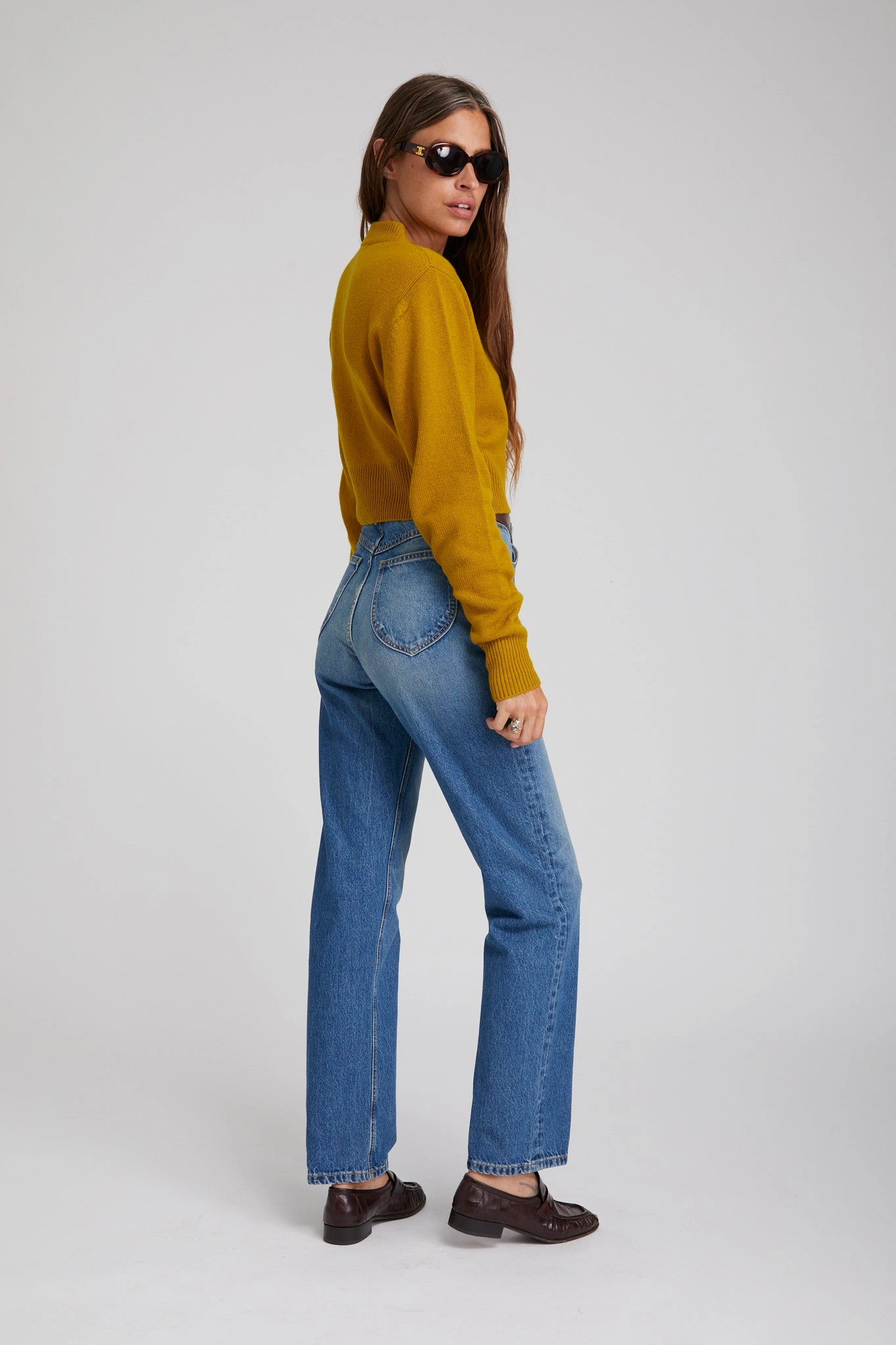 Non Restrictive Collar RelaxedNeckline Gainsbourg Indigo Straight Leg Denim