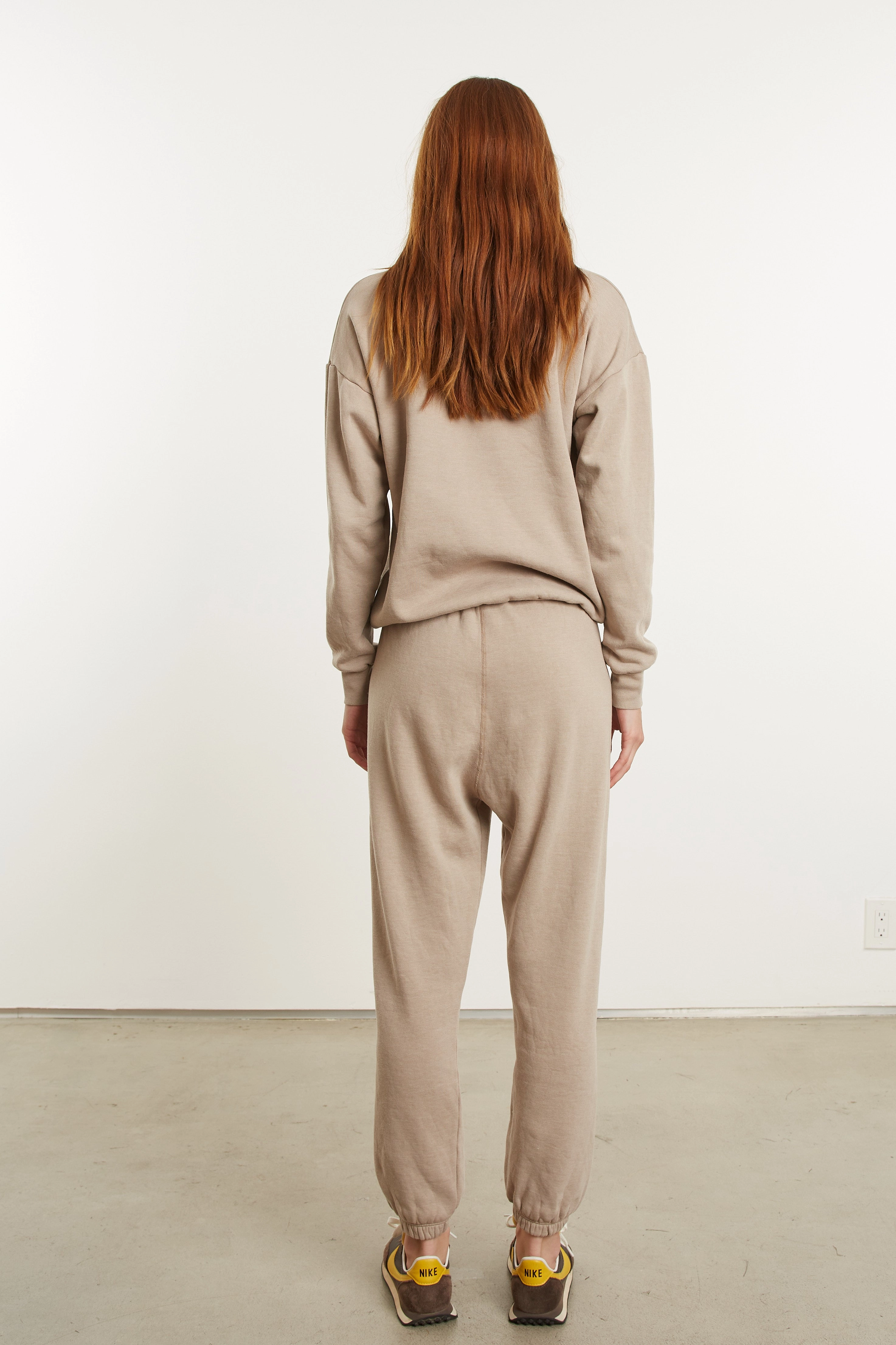 Light Khaki Logo Sweatshirt TearResistant Blends