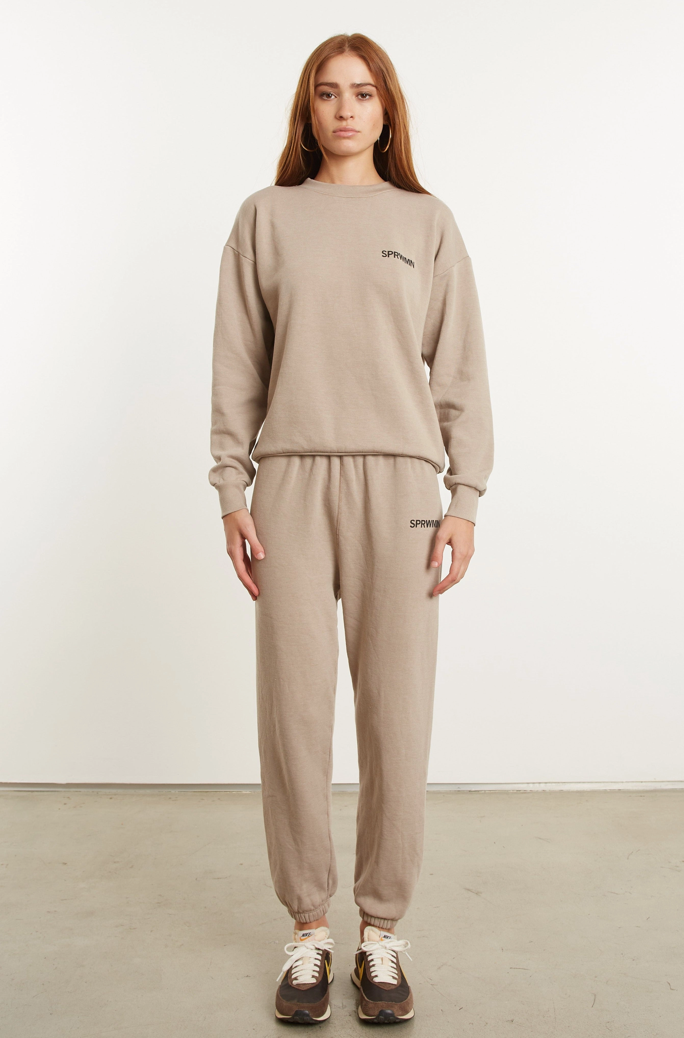 Stain Repellent Coating QuickDrySystem Light Khaki Logo Sweatshirt