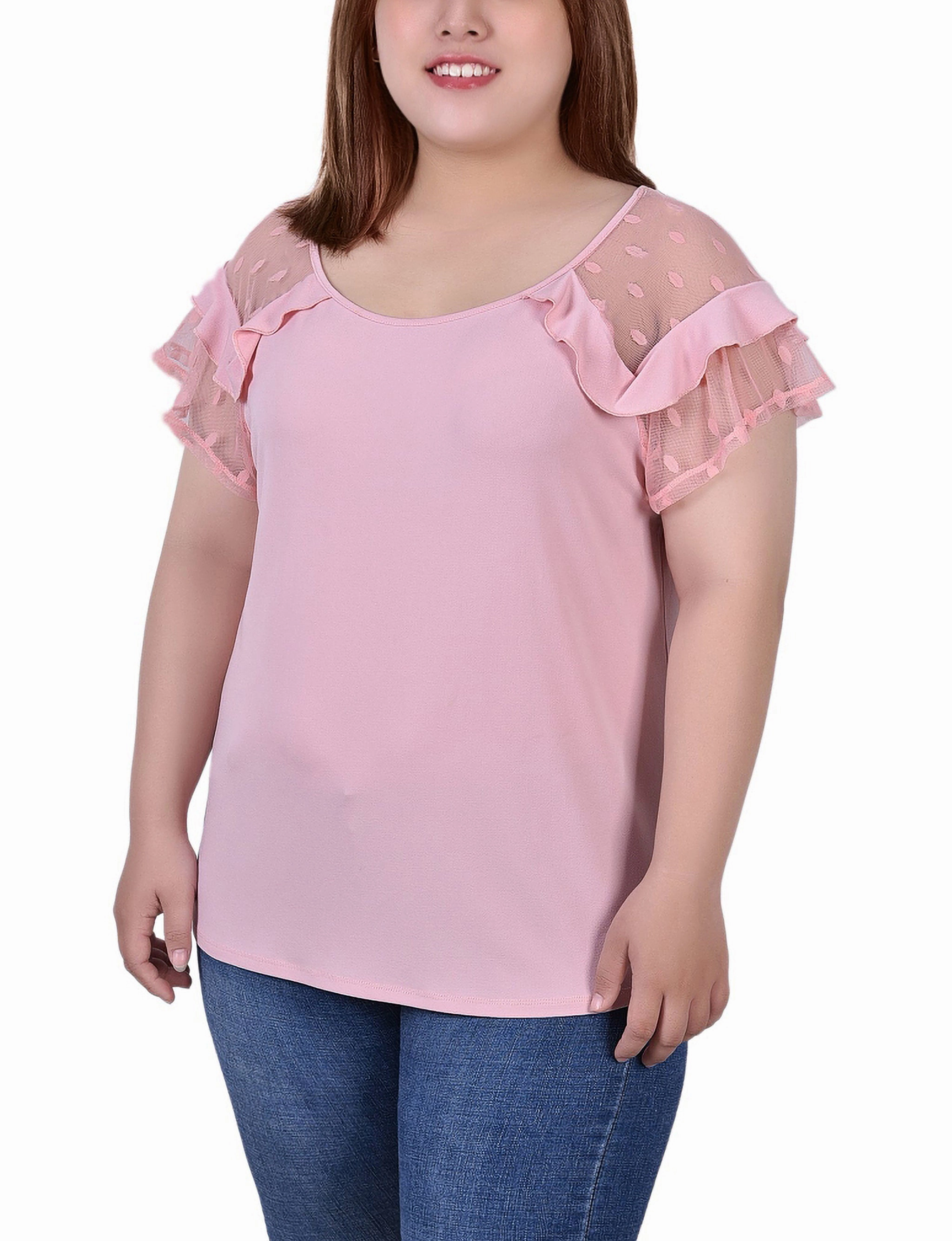 TurtleneckDesign Plus Size Short Dot Sleeve Top