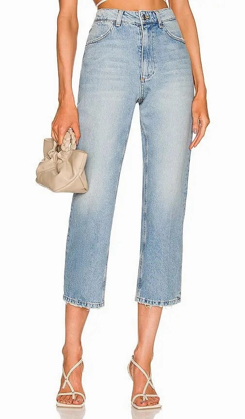 Victoria Cropped Straight Leg Denim ThermalLining CompressionFit