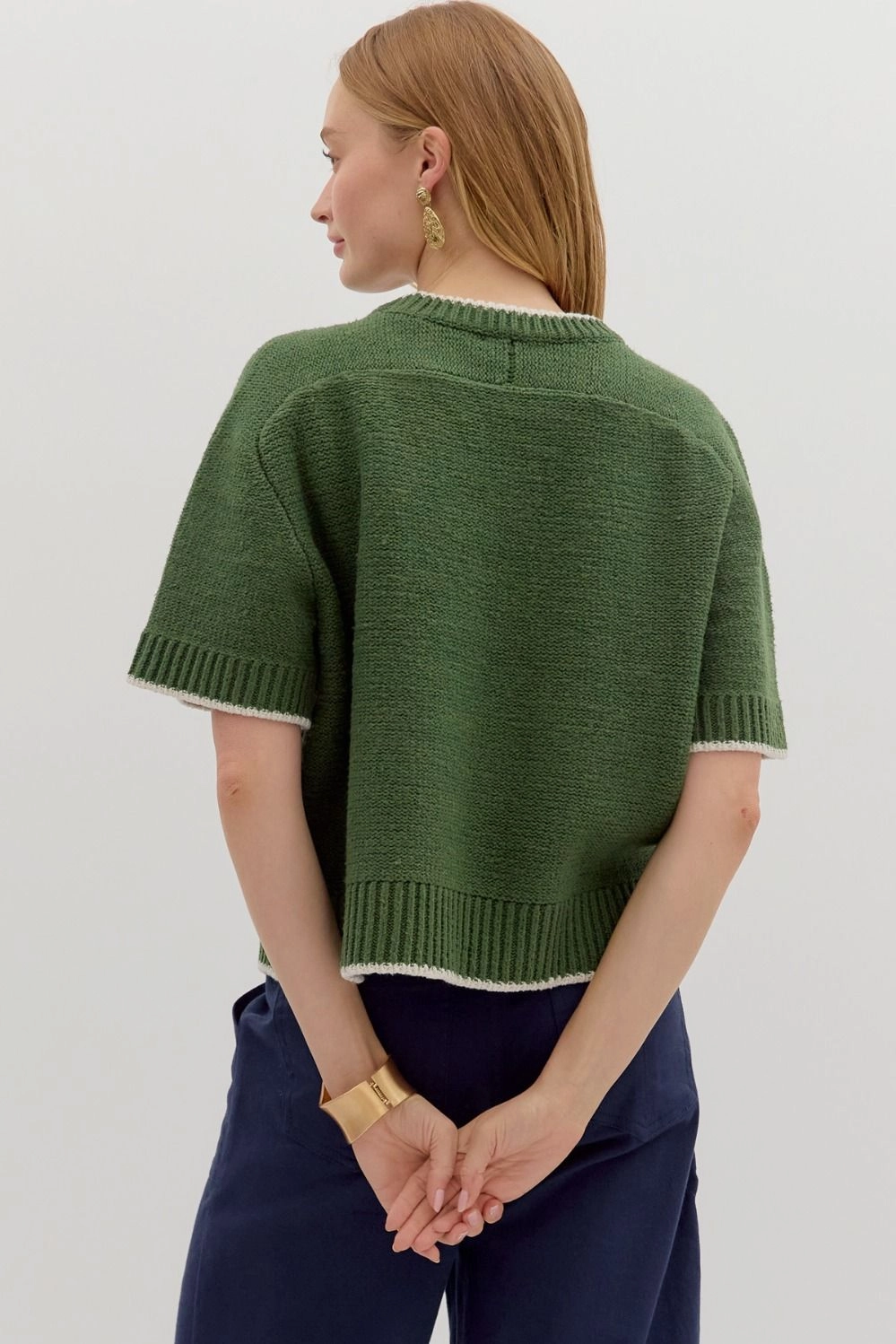 AdjustableHem You Know The Way Green Sweater