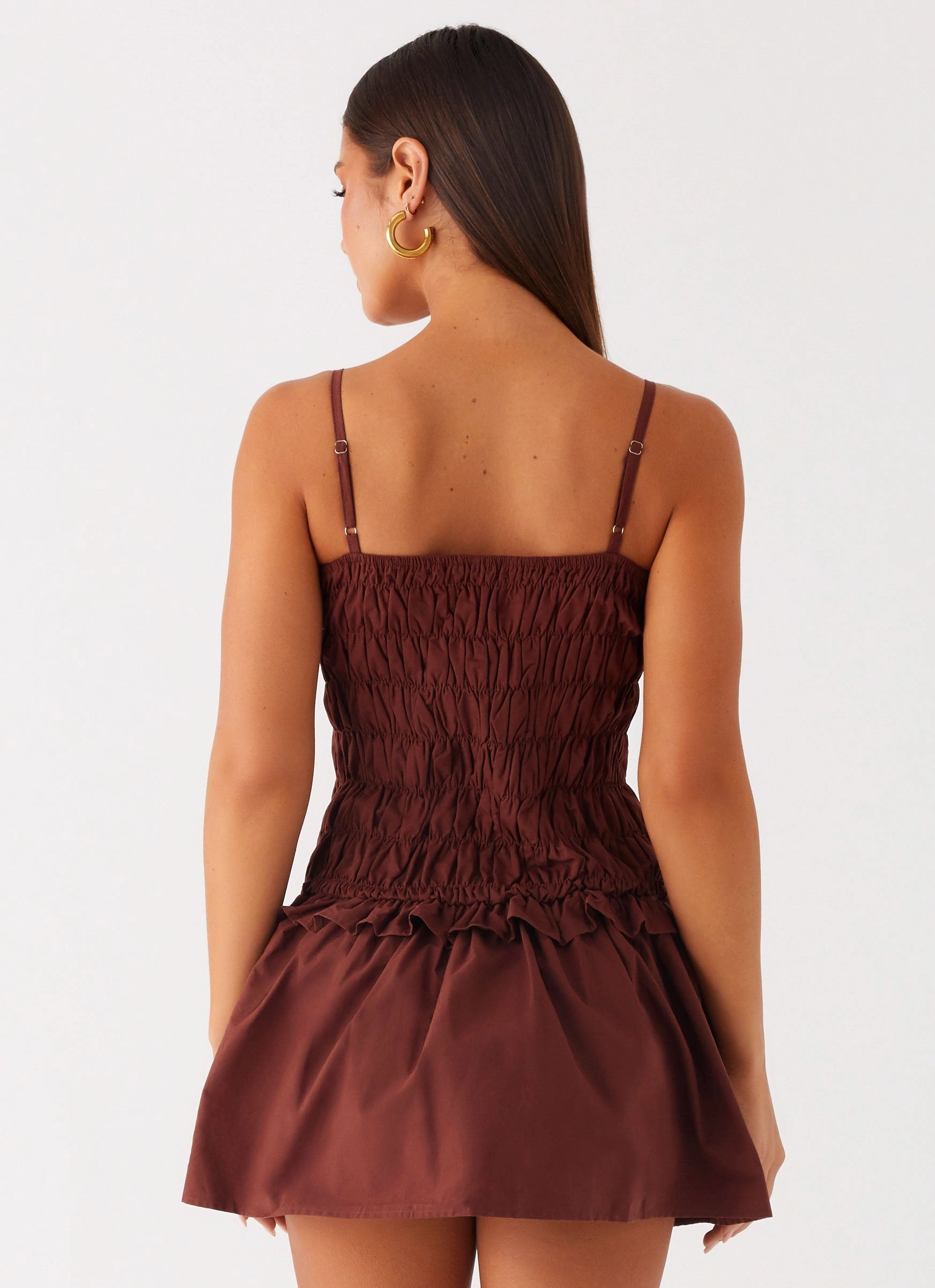Jaxi Mini Dress - Chocolate Timeless Cut