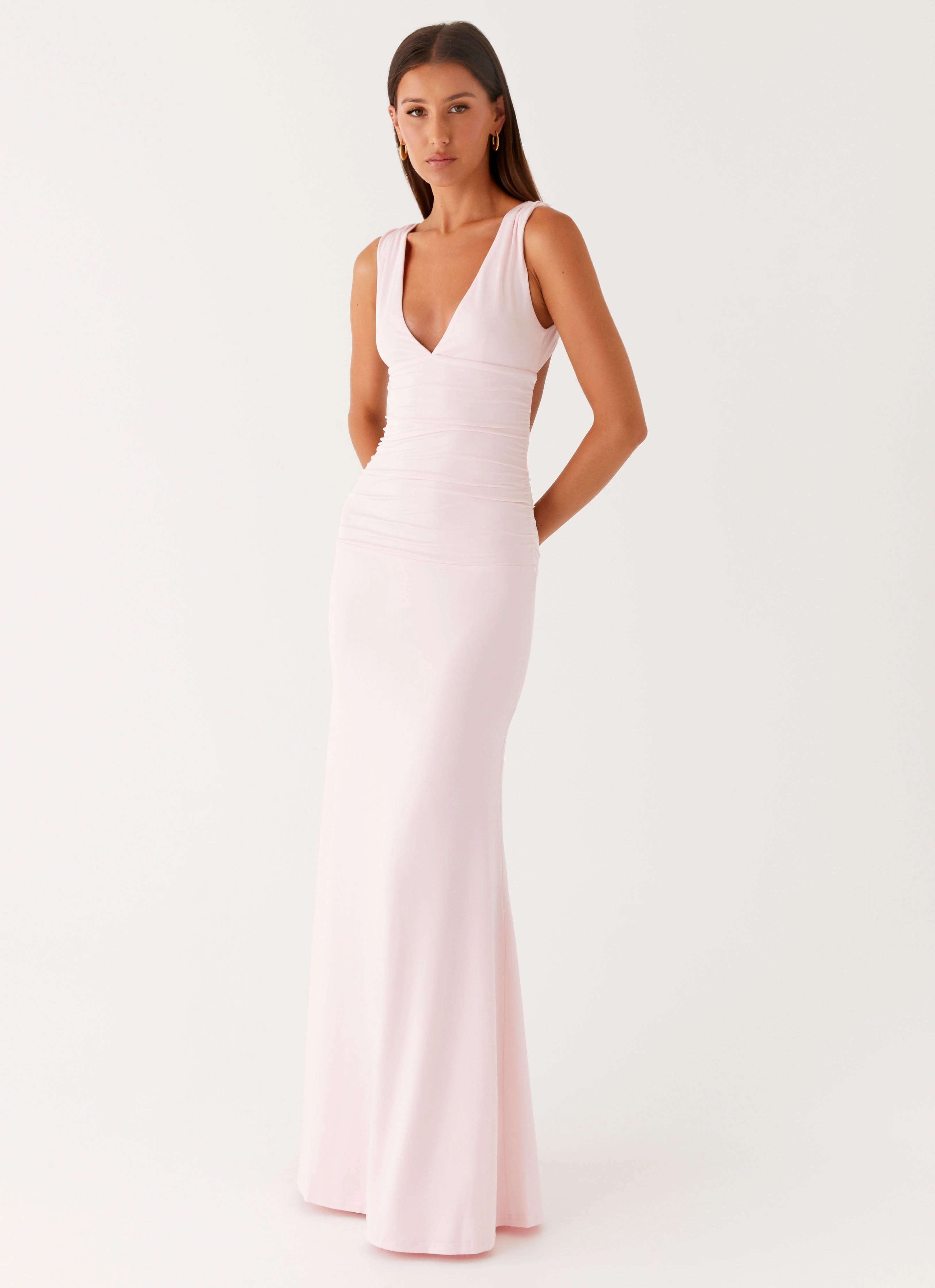 Cherry Sky Maxi Dress - Baby Pink City Friendly