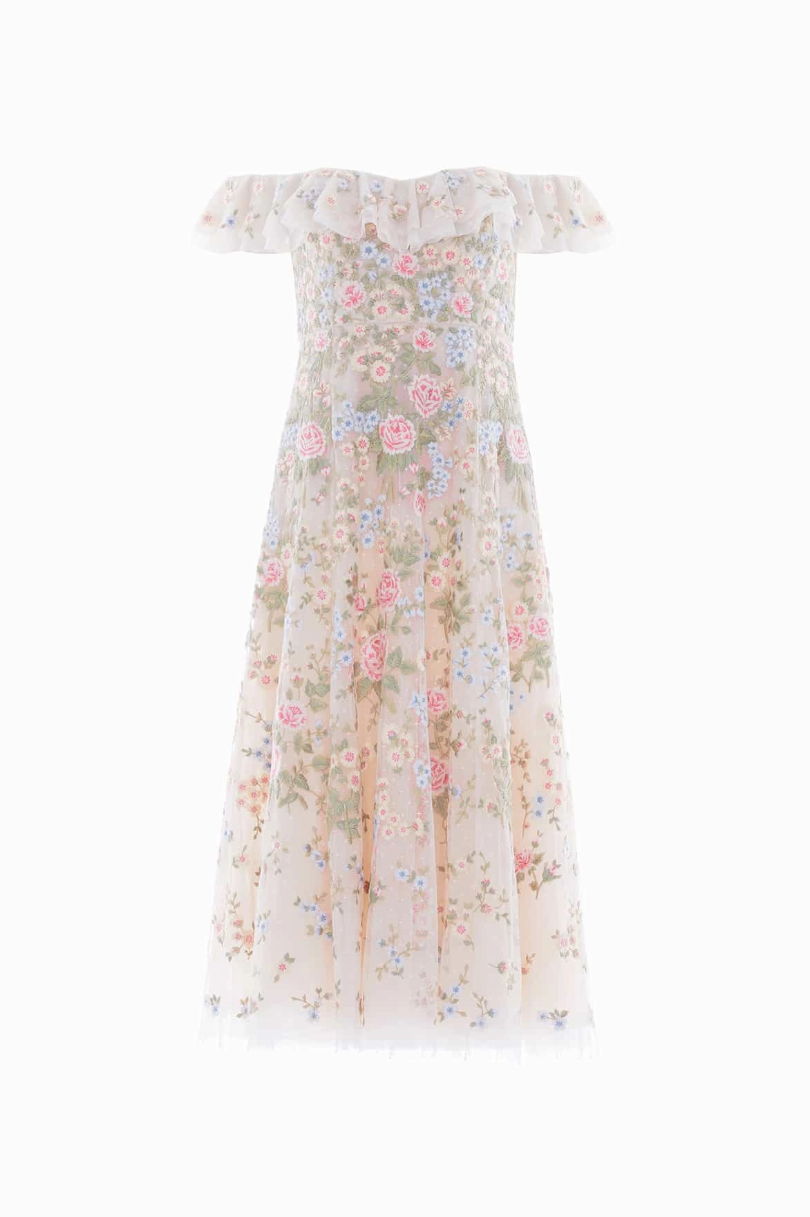 Antoinettes Floral Off-Shoulder Ballerina Dress Active Moments Form Focus