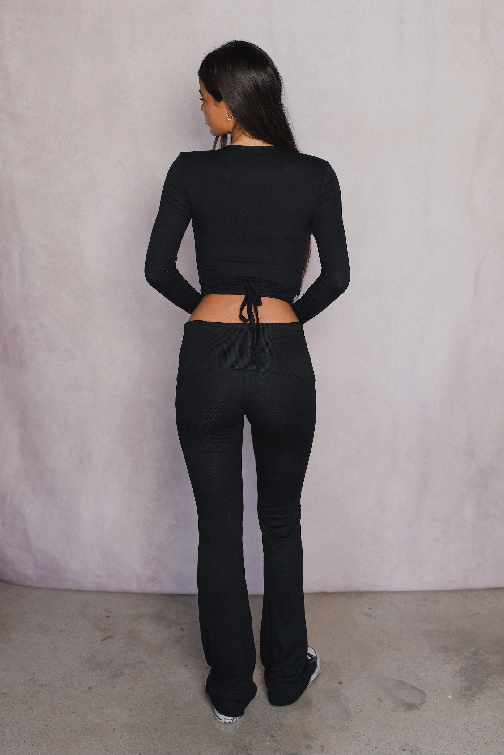 Britney Pants Baby Ribbed - Black Ripstop Reinforcement