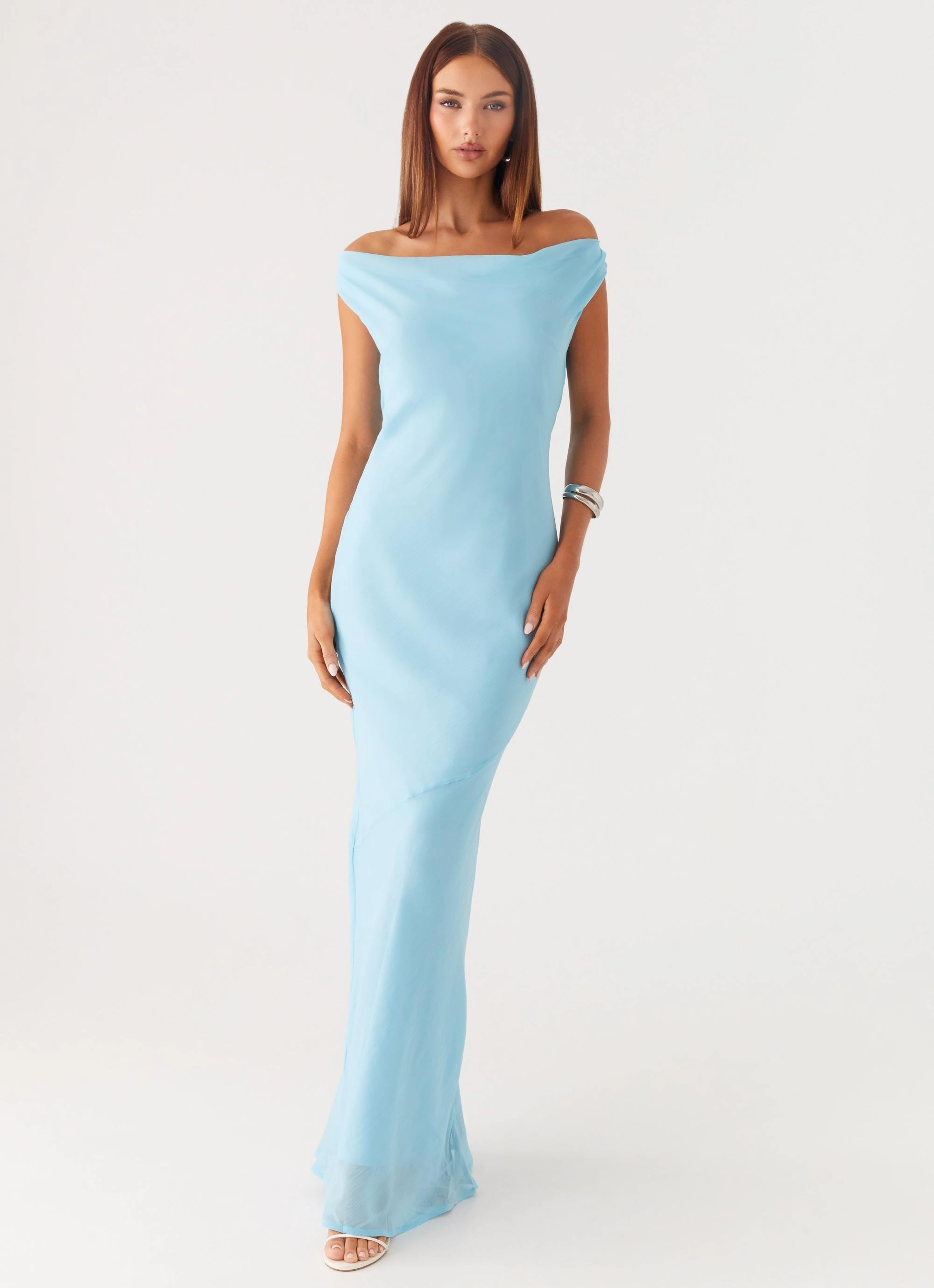 DeepPocketStyle Brittany Chiffon Maxi Dress - Turquoise