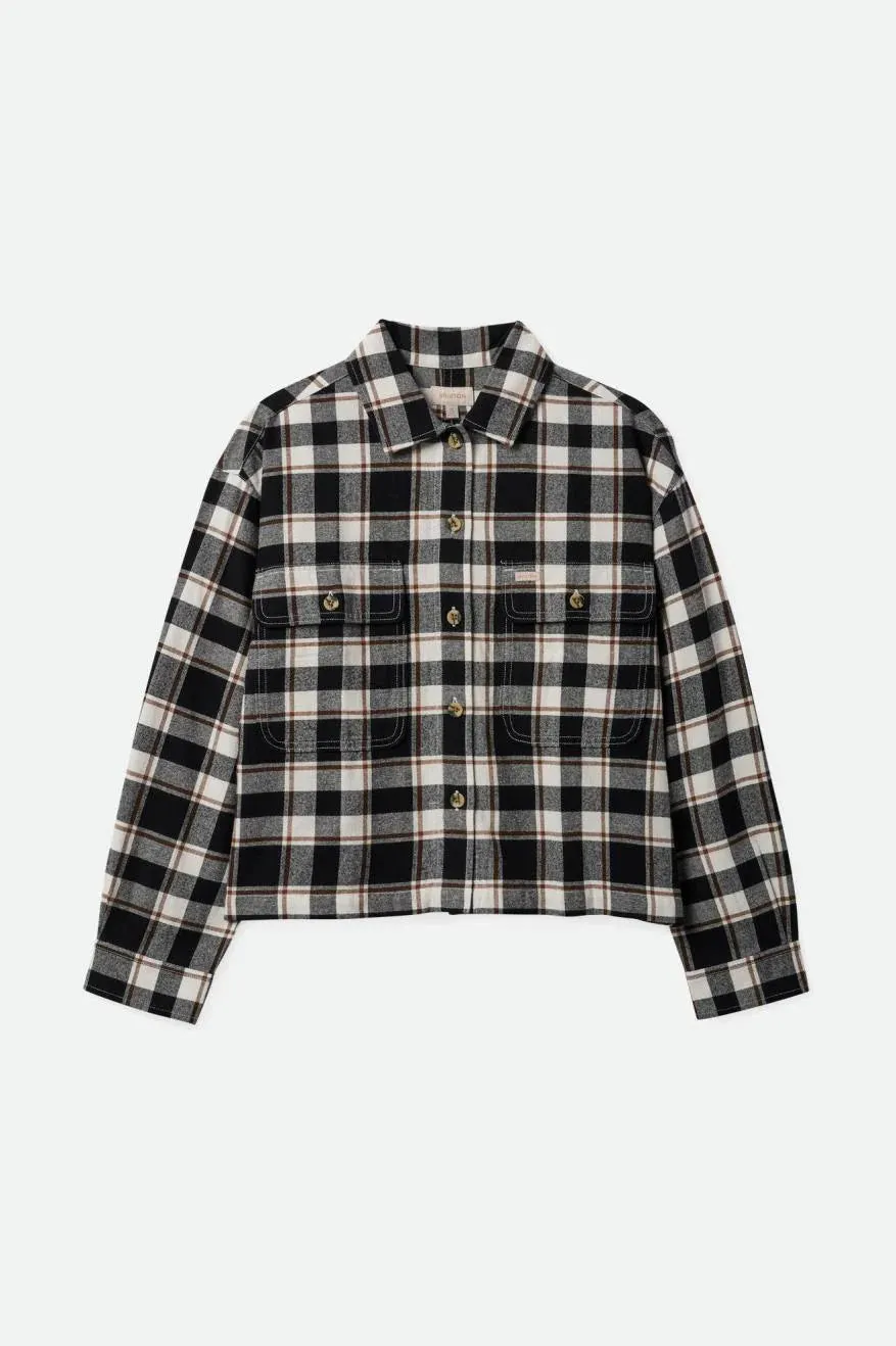 Brixton Womens Bowery Lightweight Flannel - Black/Off White