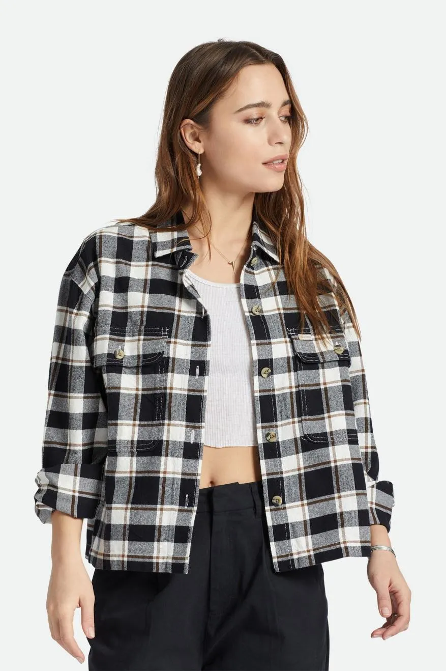 Brixton Womens Bowery Lightweight Flannel - Black/Off White