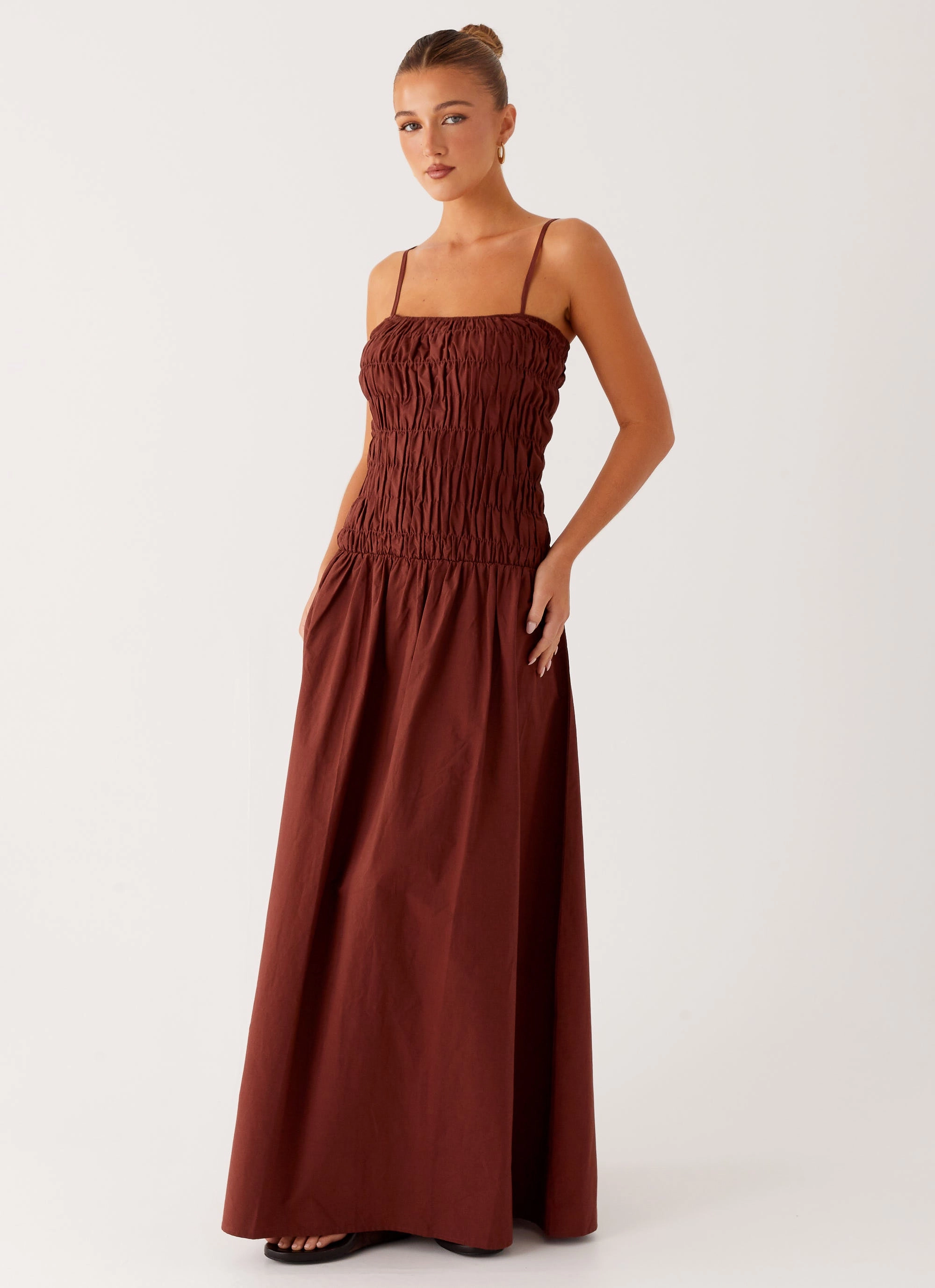 Comfy Wear Brooke Maxi Dress - Chocolate