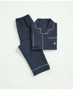 Brooks Brothers Kids Solid Pajama Set Navy