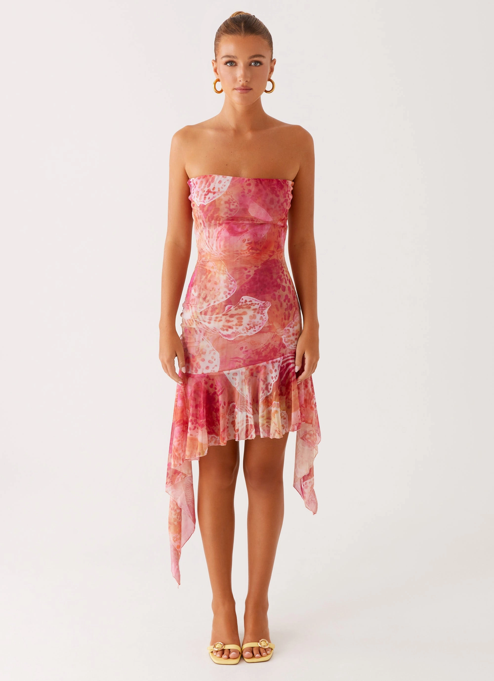 Dreamy Look Brooks Mini Dress - Flamingo Fling