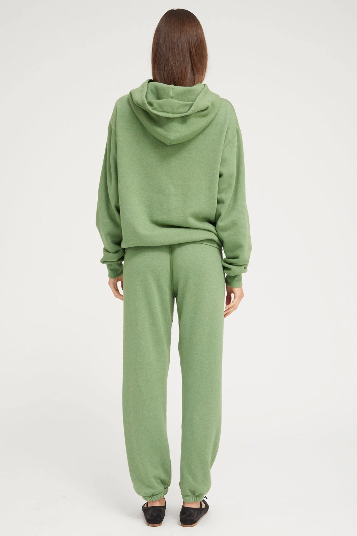 Minimalist Design ContrastTipping Fern Heart Hoodie