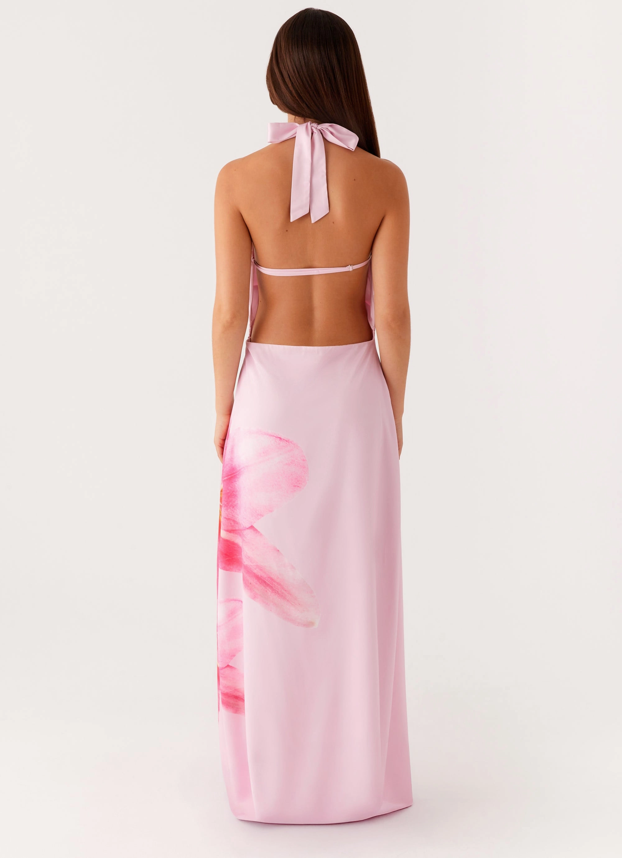 Bryony Cowl Maxi Dress - Pink Dreamy Drape Skin Hug