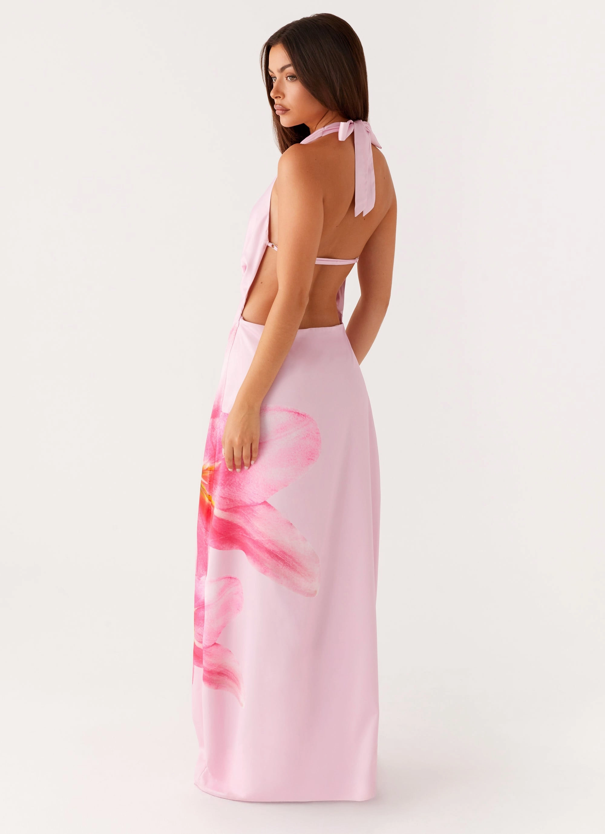 Bryony Cowl Maxi Dress - Pink Tailored Wear