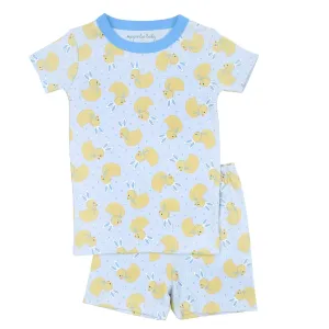 Bunny Ears Infant/Toddler Blue Short Pajamas