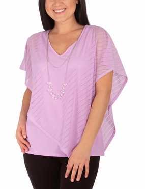 Burnout Poncho Top With Removable Necklace Minimalist Silhouette Cut Warm Hoodie