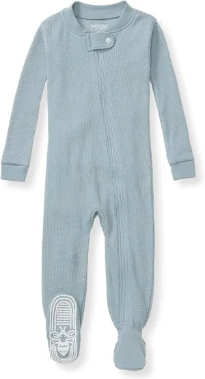 Burt's Bees Baby unisex-baby Honeysoft Sleeper Pajamas, Zip Front Non-Slip Footed Footie PJs, Organic Cotton & Lyocell