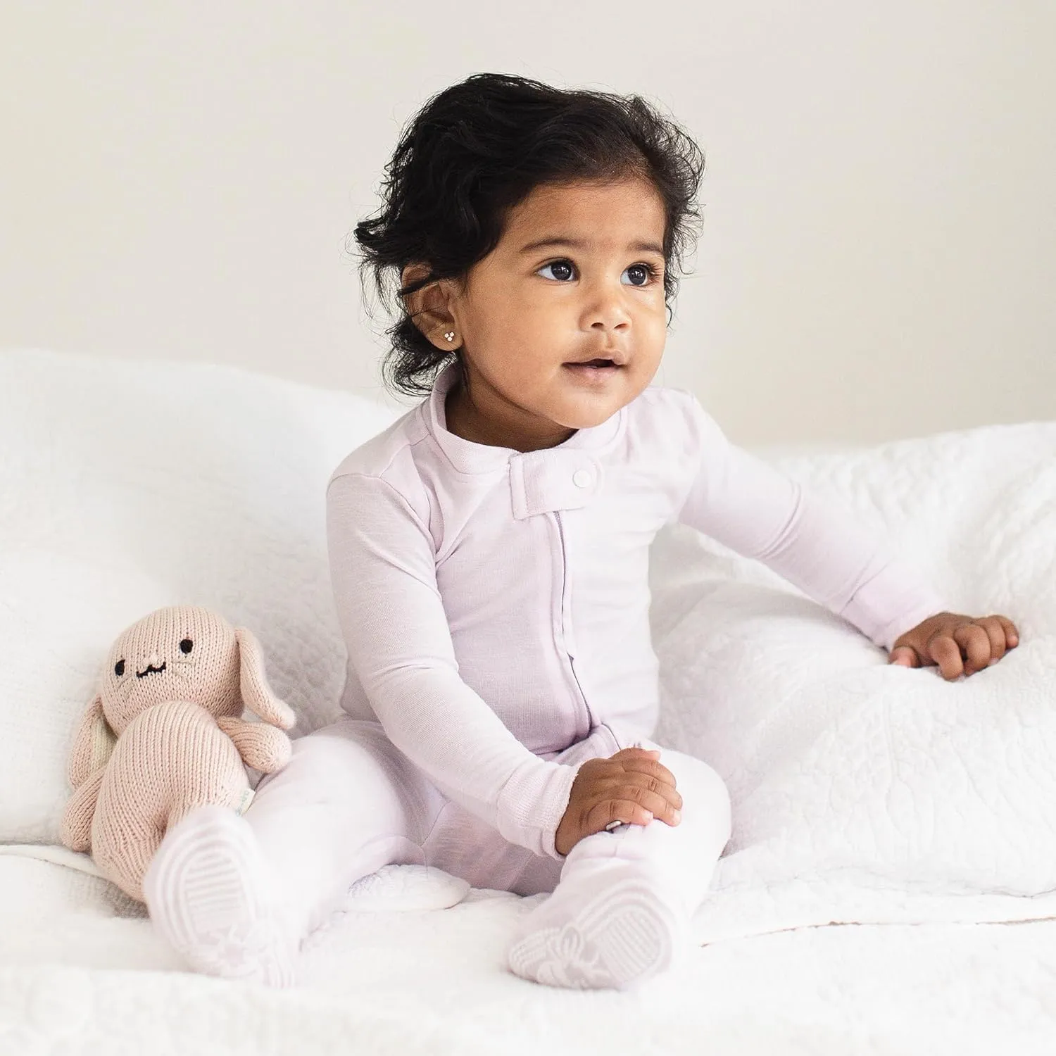 Burt's Bees Baby unisex-baby Honeysoft Sleeper Pajamas, Zip Front Non-Slip Footed Footie PJs, Organic Cotton & Lyocell