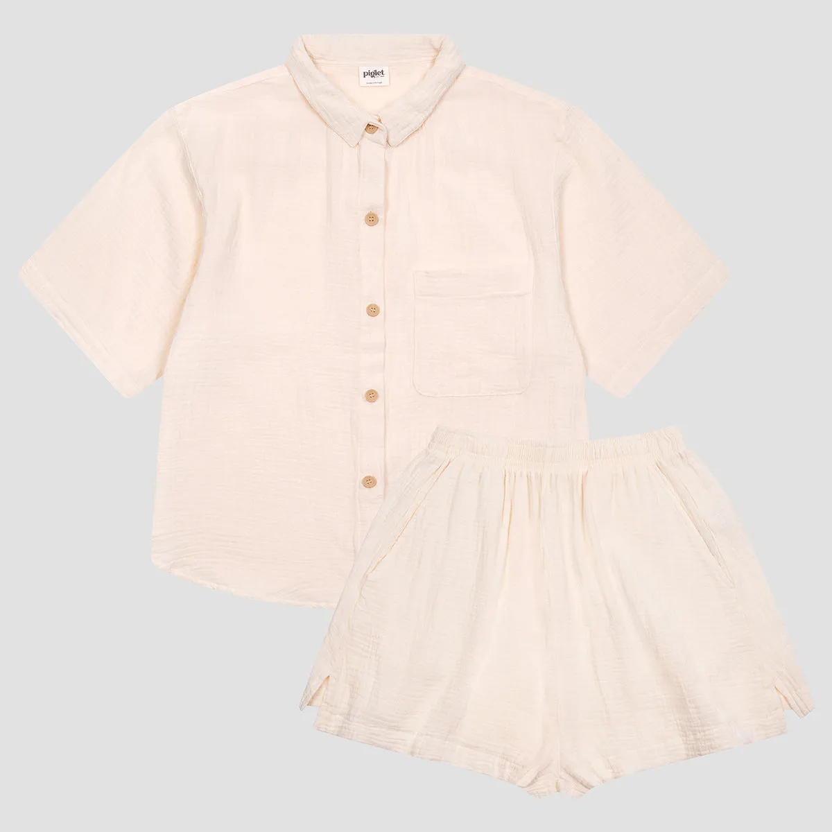 Butterbean Cotton Gauze Women's Pajama Shorts Set