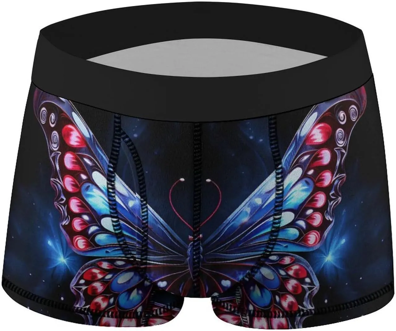 Butterfly Tattoo Pattern Mens Boxer Brief Funny Underwear Trunks Breathable Soft Printed Shorts