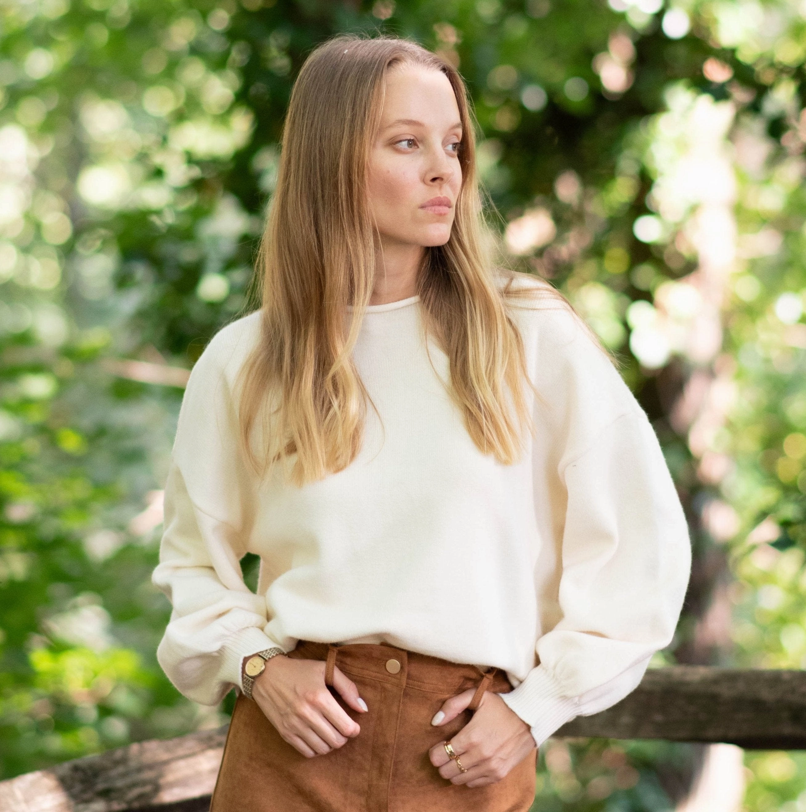 Suede Maxi Skirt | Camel Refined Style Side Slit