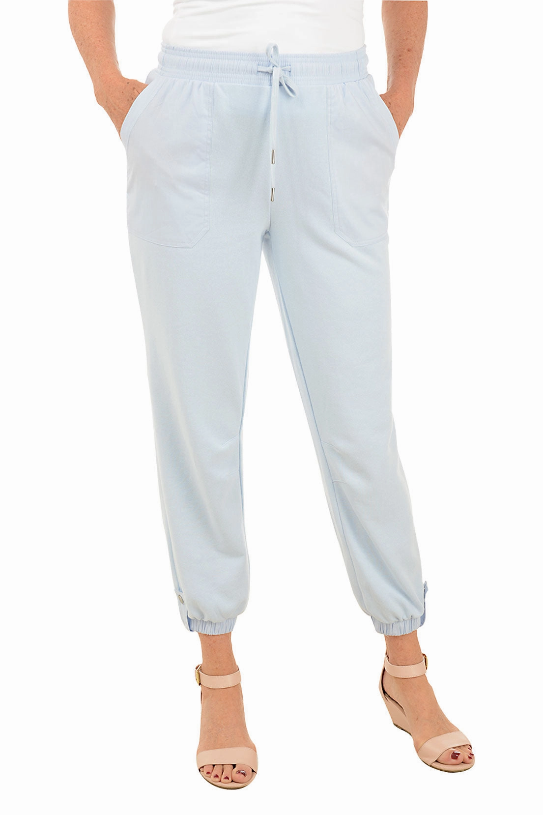 Button Tab Hem Jogger Pant Anti Pilling Textile
