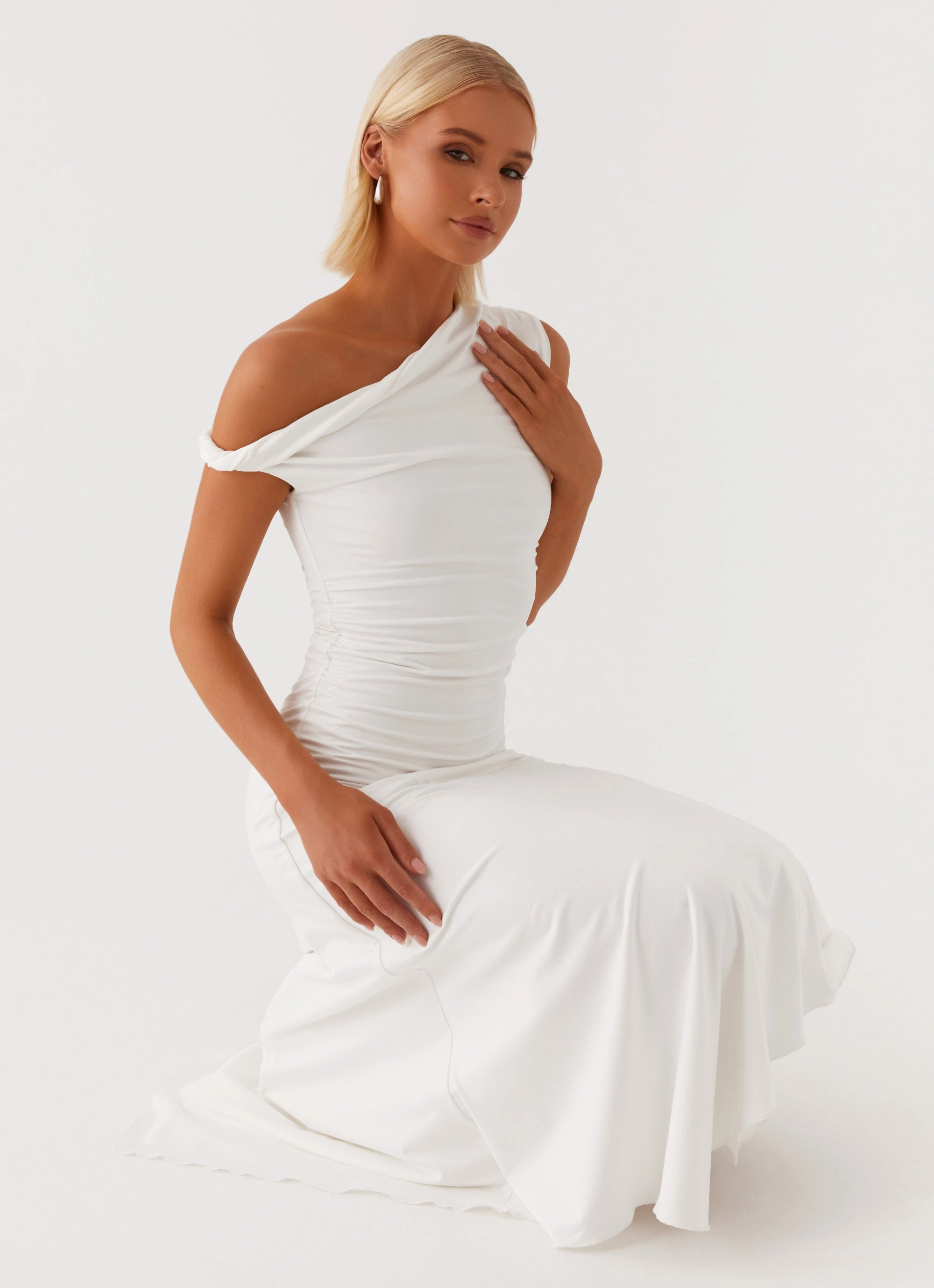 Soft Fashion Byron Midi Dress - White