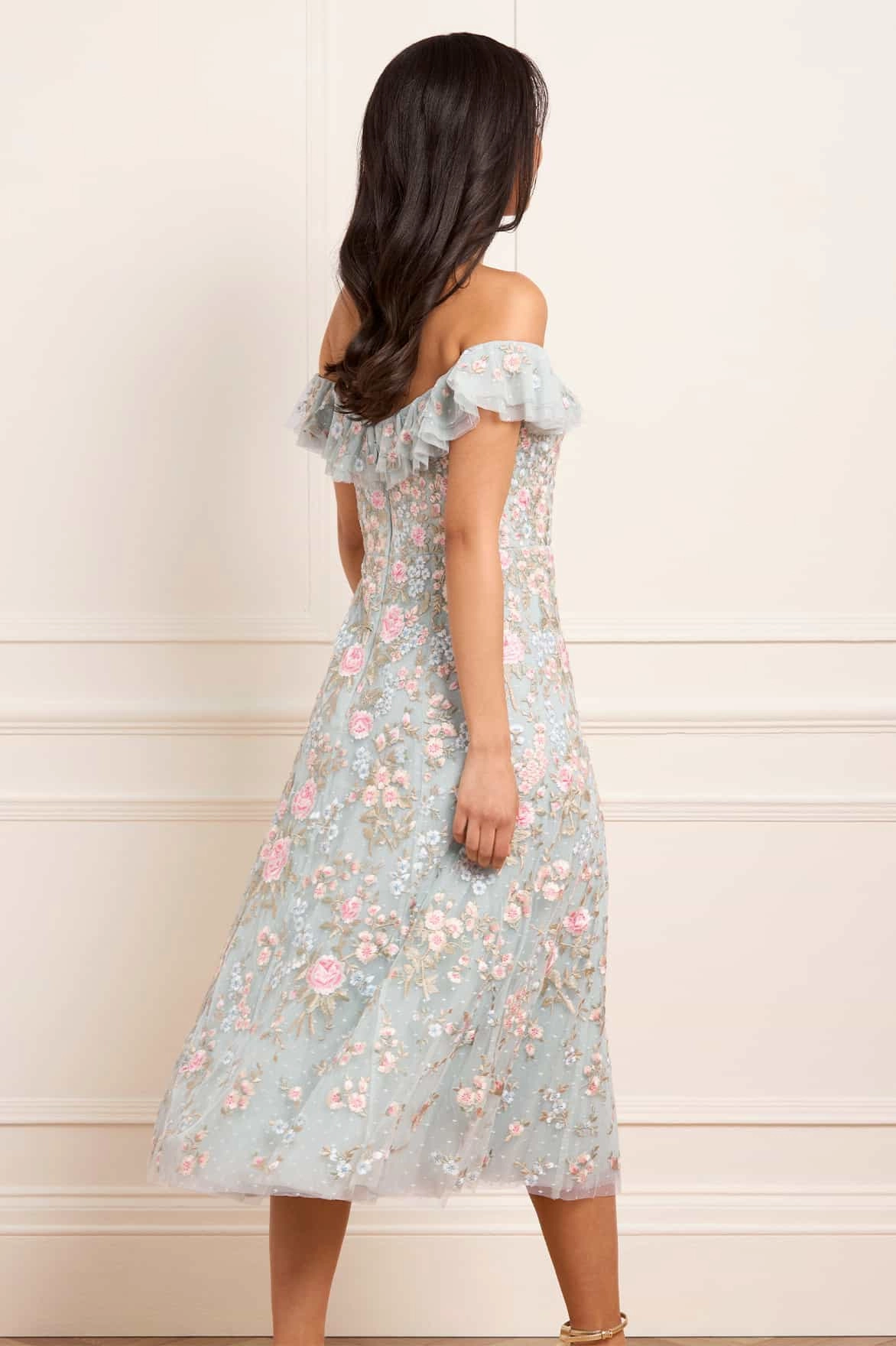 Antoinettes Floral Off-Shoulder Ballerina Dress Smooth silhouette Daily Favorite