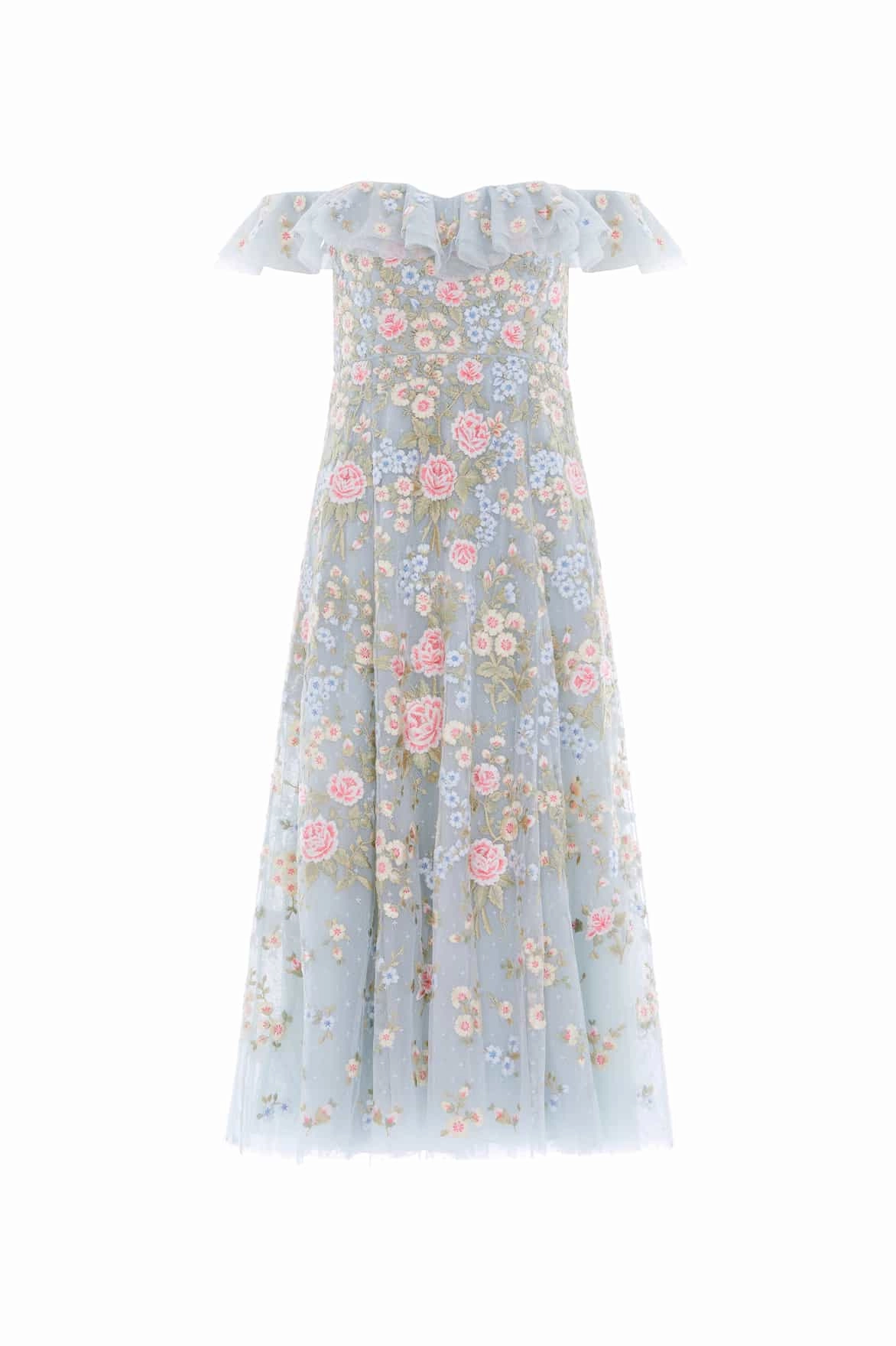 Antoinettes Floral Off-Shoulder Ballerina Dress Urban Feel Trend Appeal