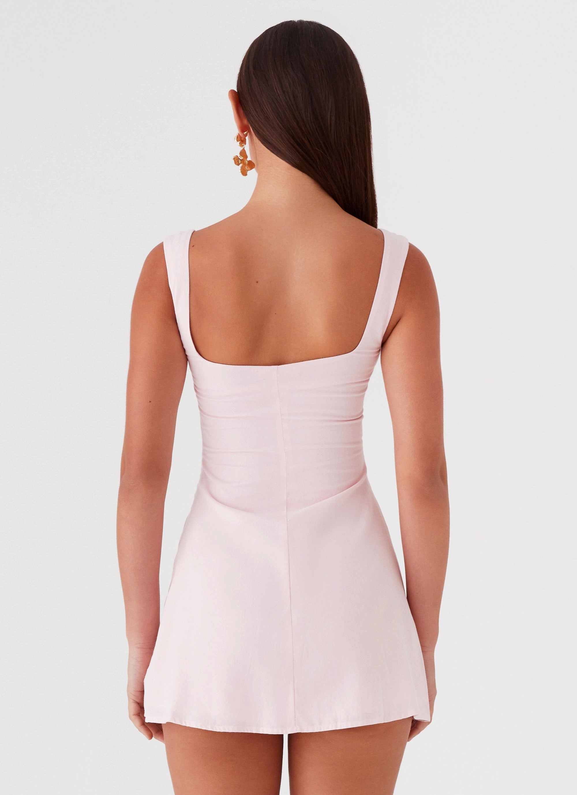 Cadence Mini Dress - Baby Pink All Gender Fit Long Lines