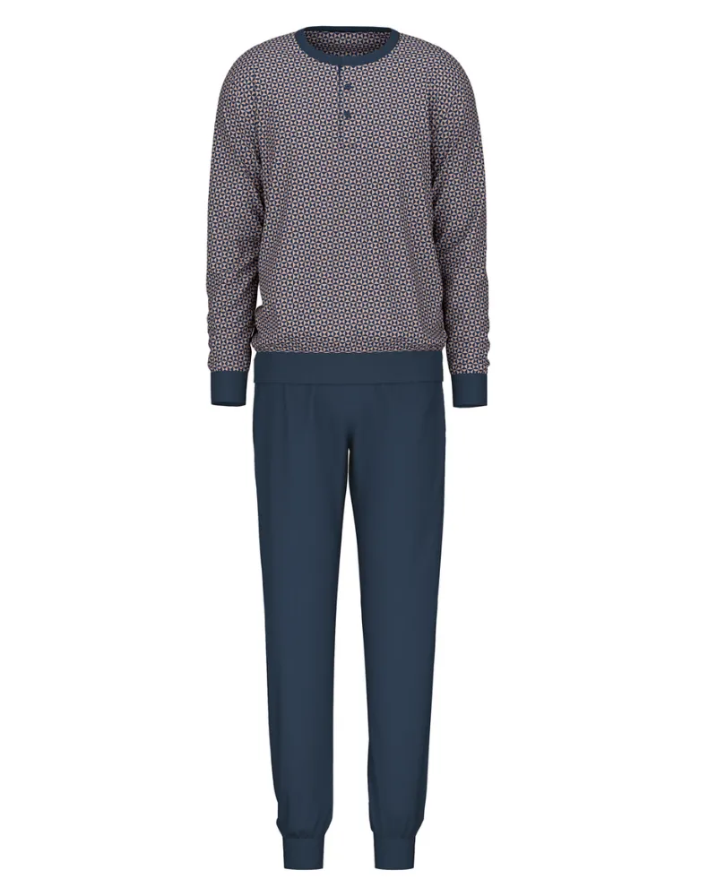 Calida Warm Sands Relax Selected Men's 100% Supima Cotton Pajamas Set with Cuff