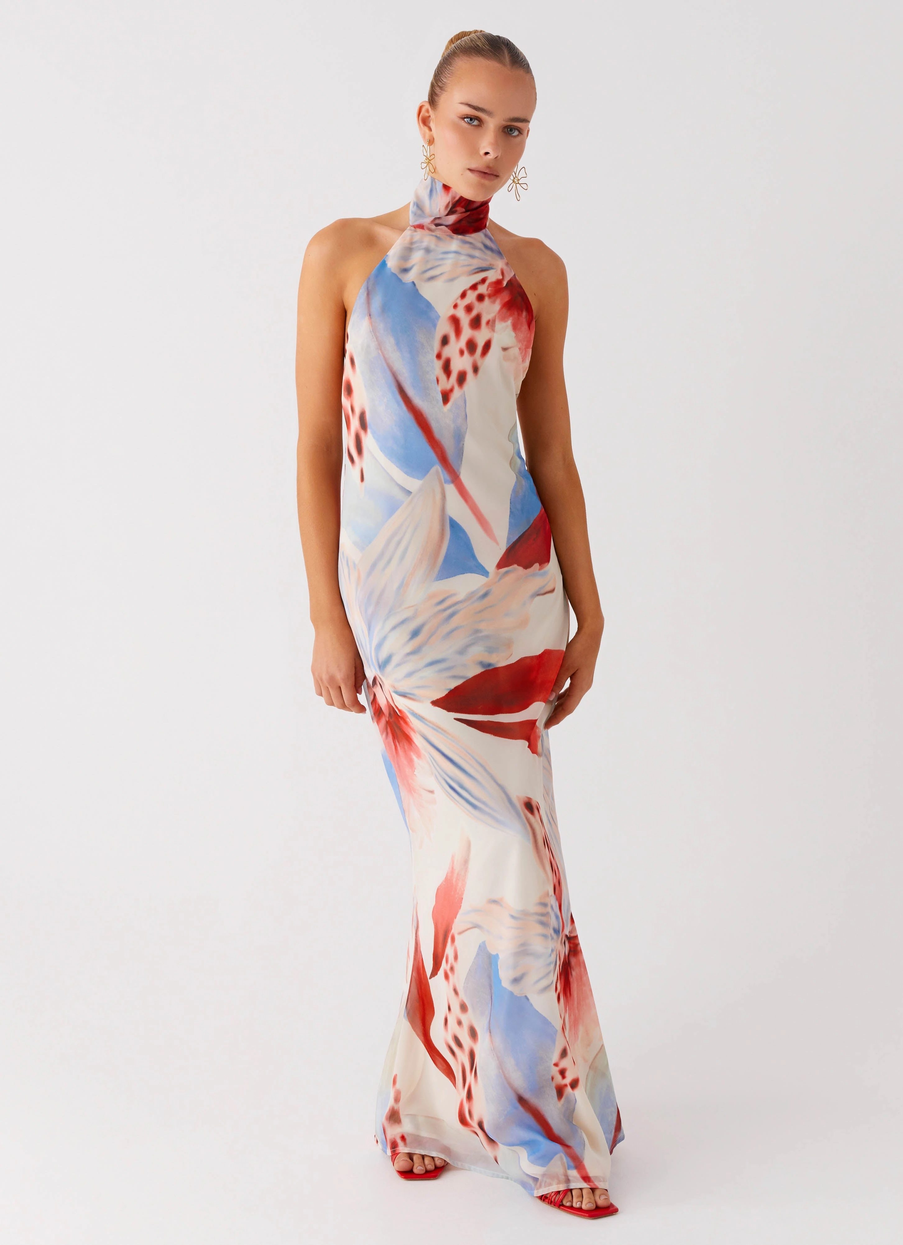 Style Ease Trendy Layering California Maxi Dress - Deep Sea Bloom