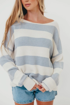 BreathableFabricTech QuickRelease Closures Calloway Sweater in Light Blue White