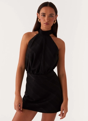 Camera Shy Mini Dress - Black Daily Confidence