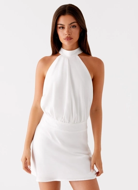 Camera Shy Mini Dress - Ivory Relax Cut Smart Piece