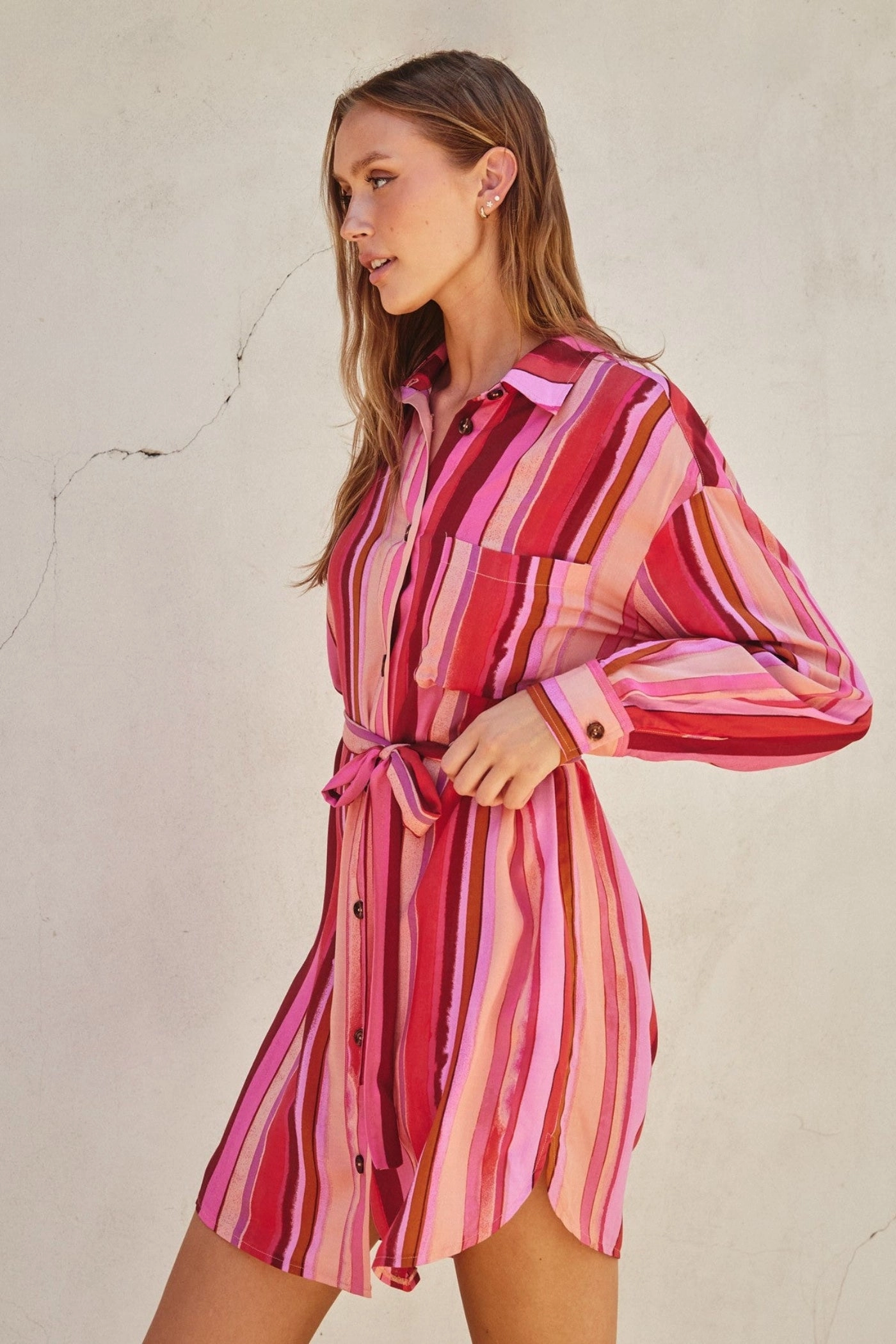 CAMILA RELAXED MINI SHIRT DRESS Vintage-Inspired