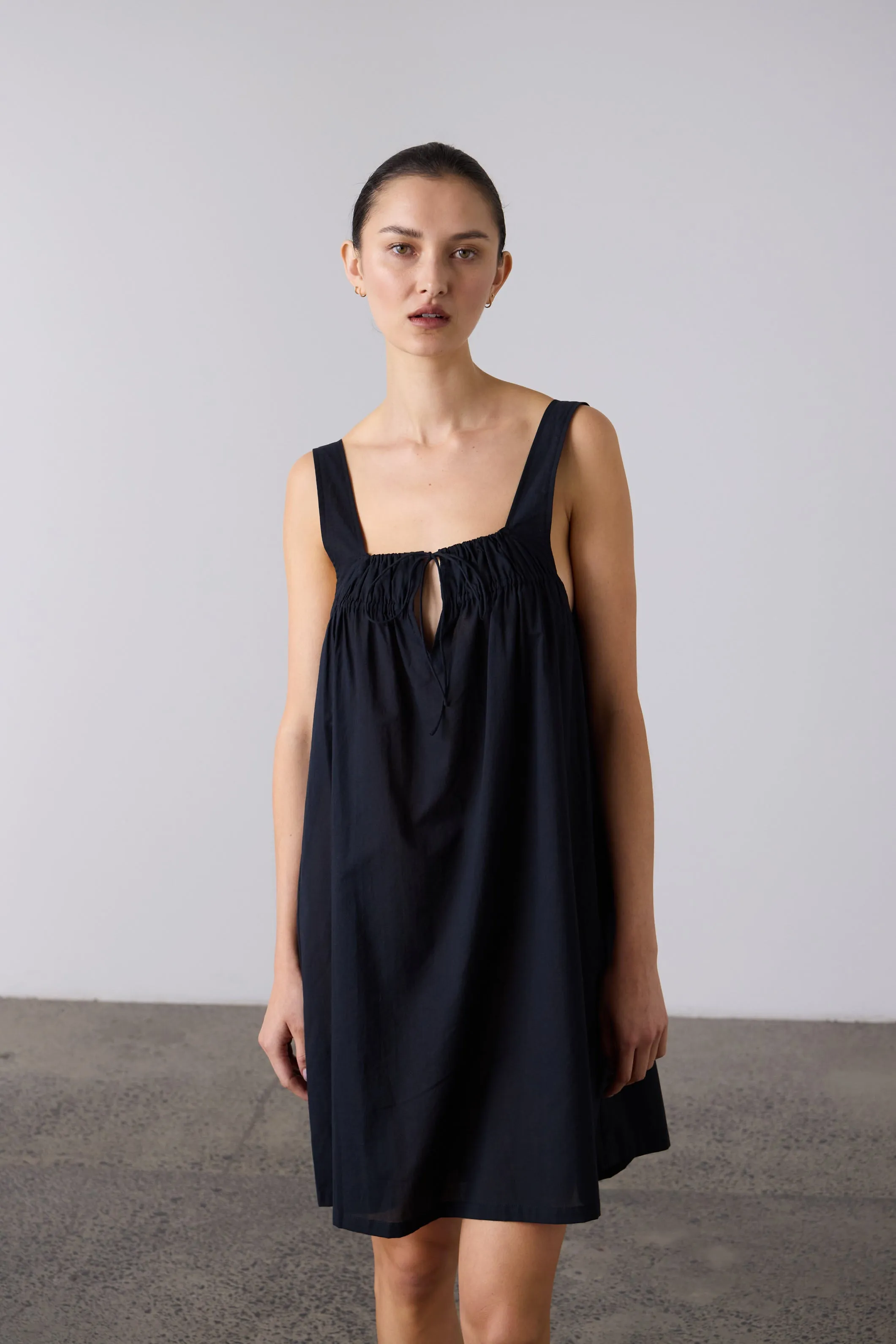 Camilla Camisole Nightgown - Black