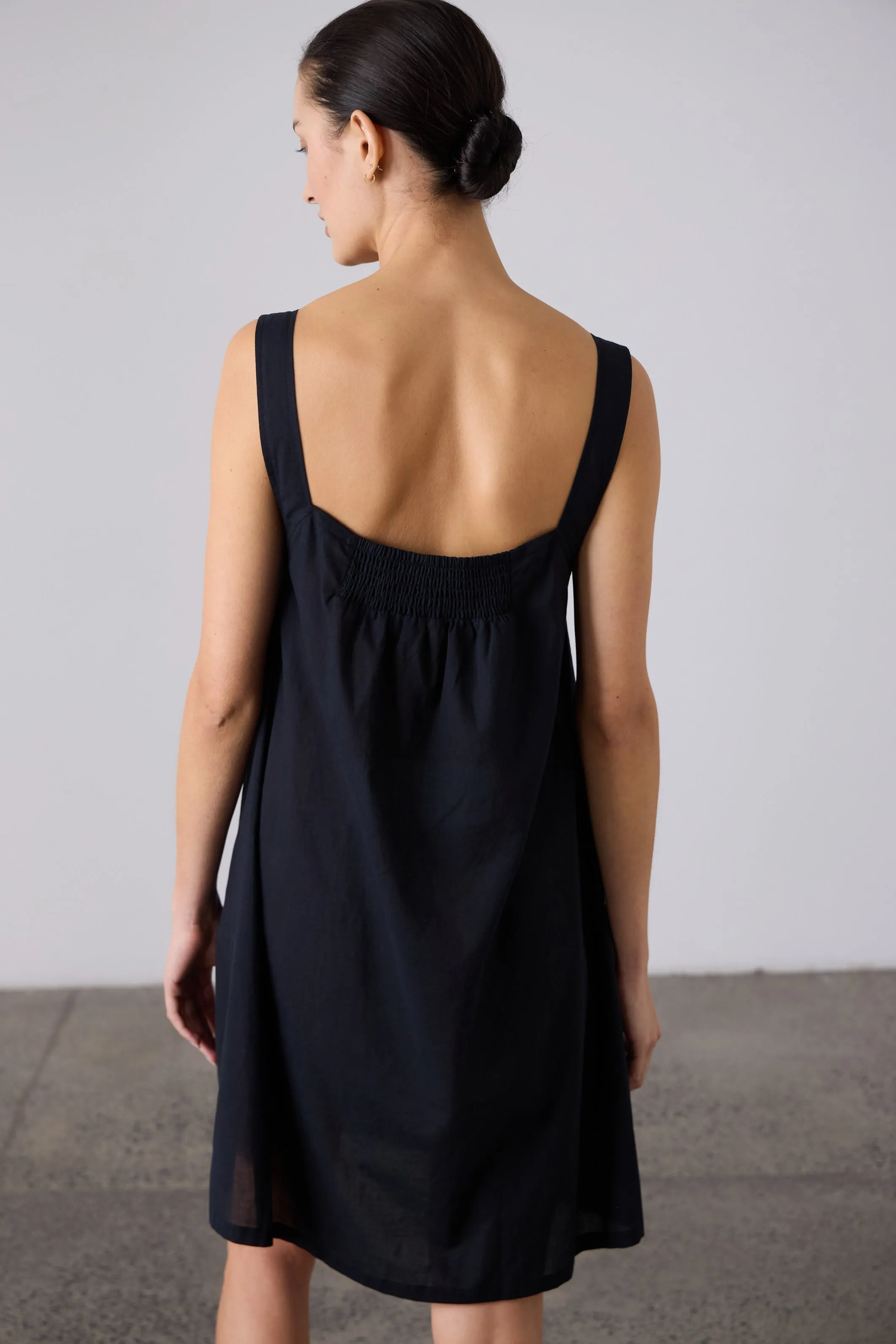 Camilla Camisole Nightgown - Black
