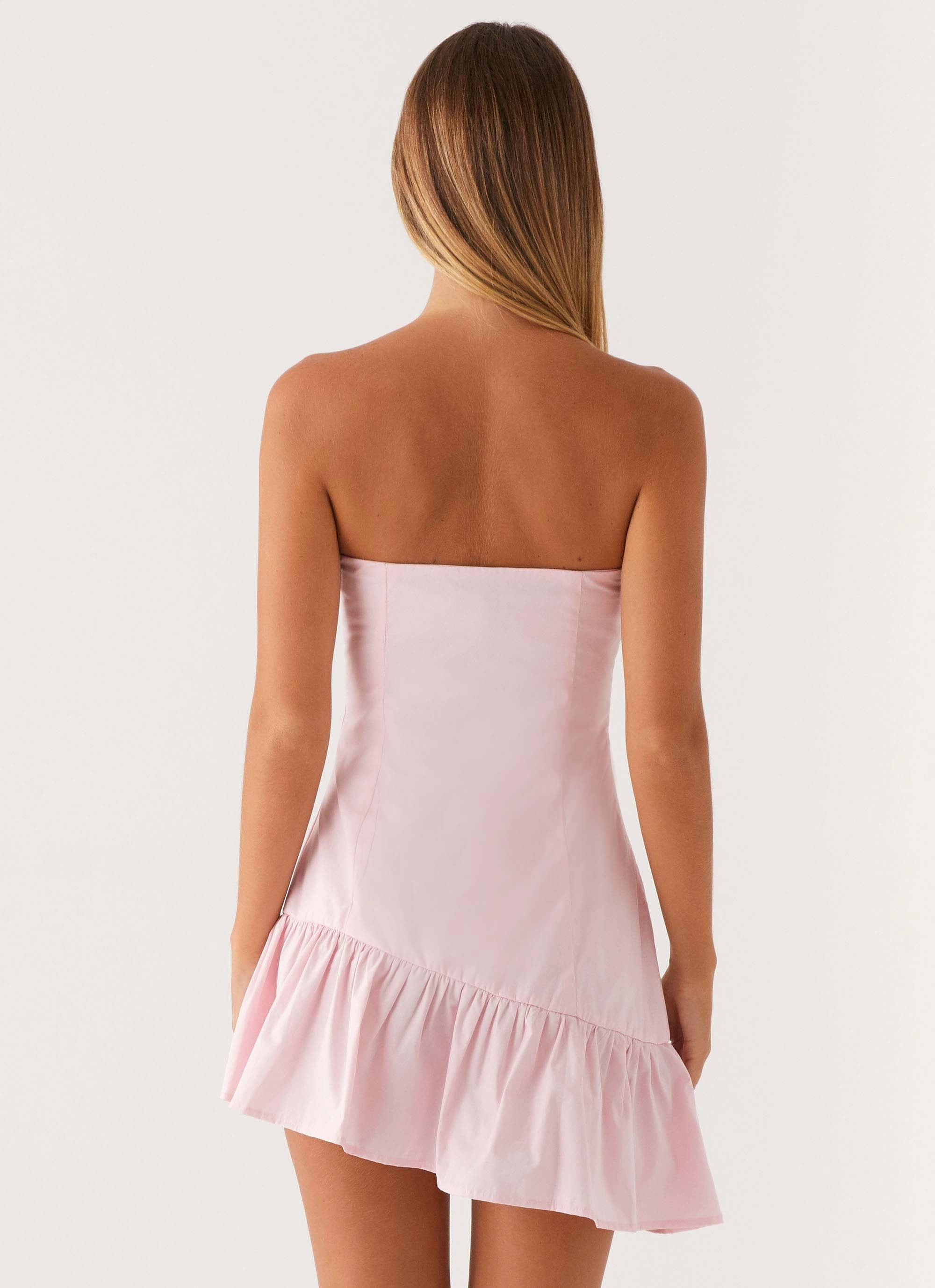 Camillo Mini Dress - Pink Sleeveless Cut Date night