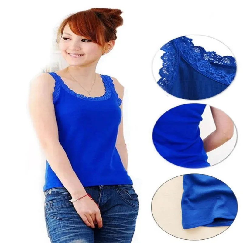 Camisole Lingere Tank Top Lace Strap Sexy Crop Undershirt