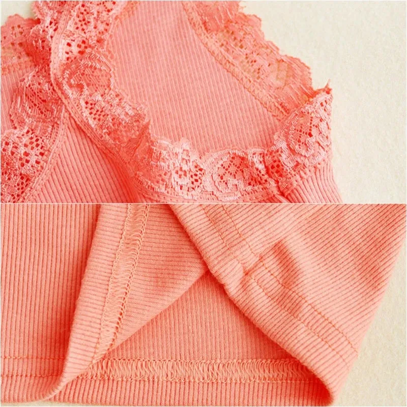 Camisole Lingere Tank Top Lace Strap Sexy Crop Undershirt