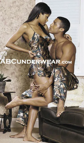 Camouflage Silk Lounge Pant - Clearance