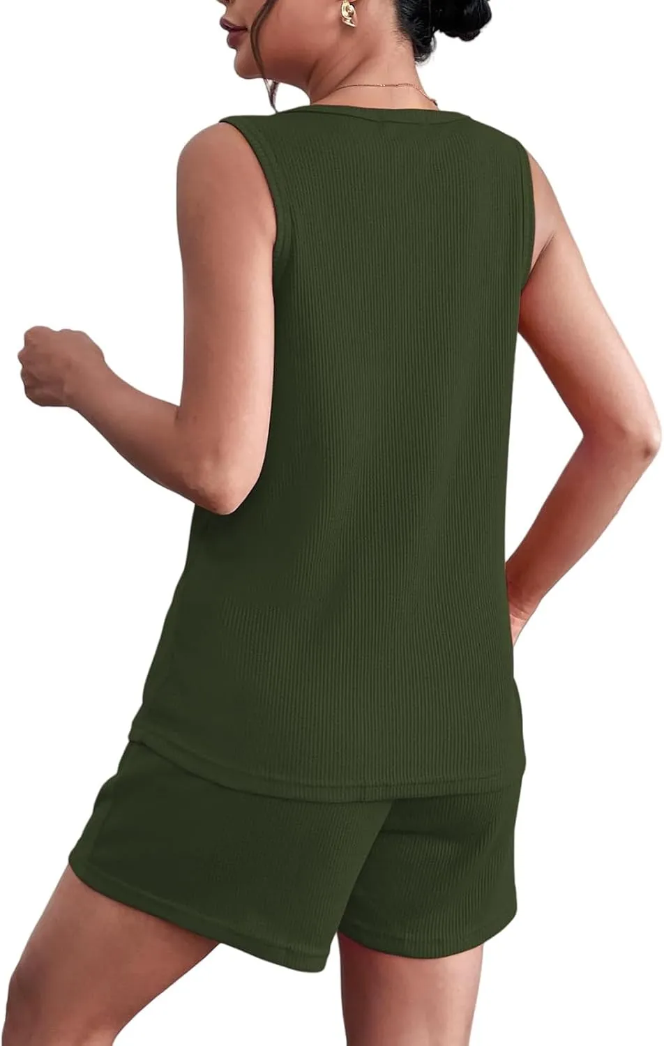 Canbebig Womens Pajama Sets Pajamas Tank Top and Shorts Lounge Sets Summer 2 Piece Outfits Matching Set Loungewear Sleepwear