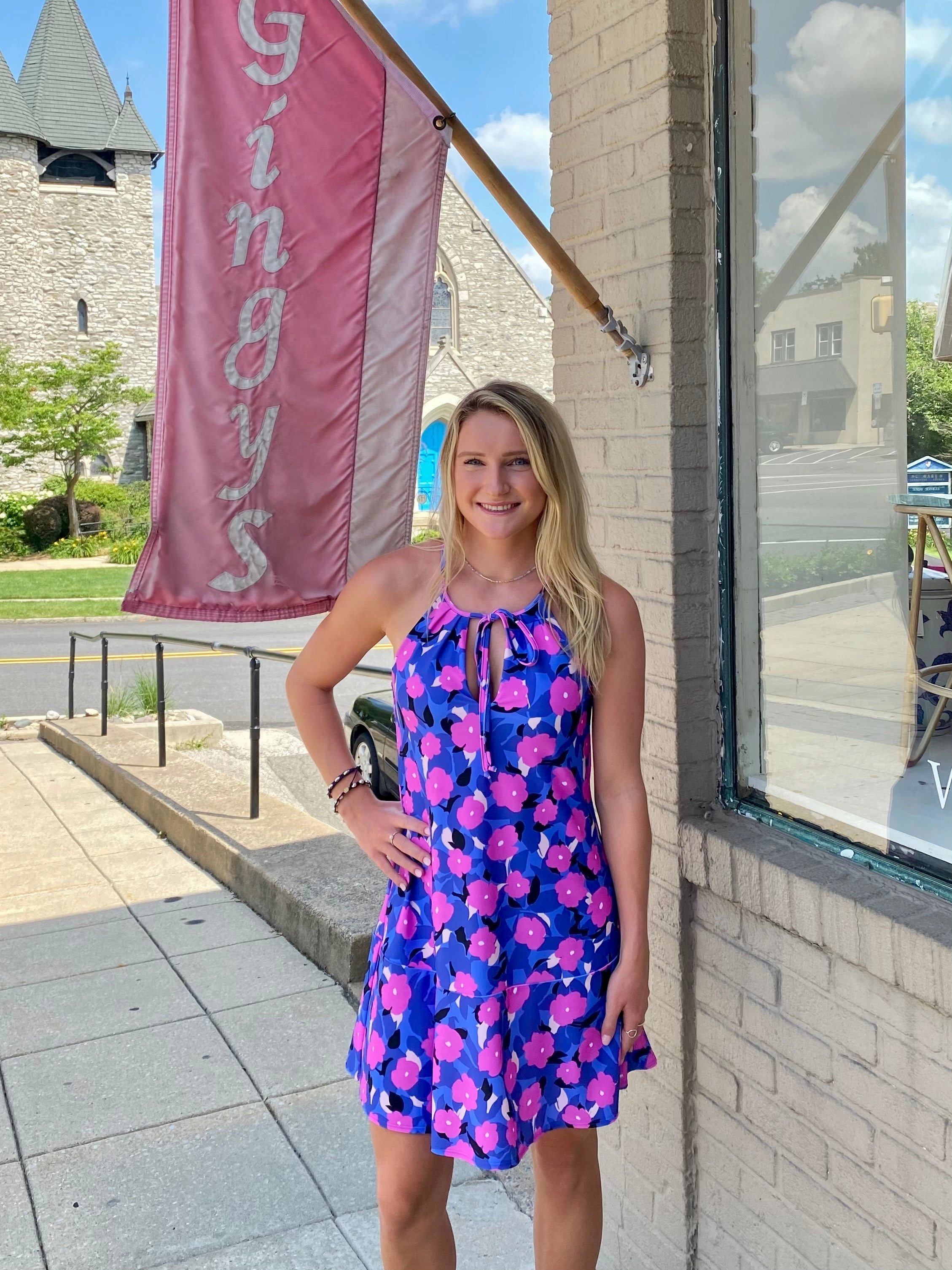 Cape May Dress Impatiens Flattering Layers