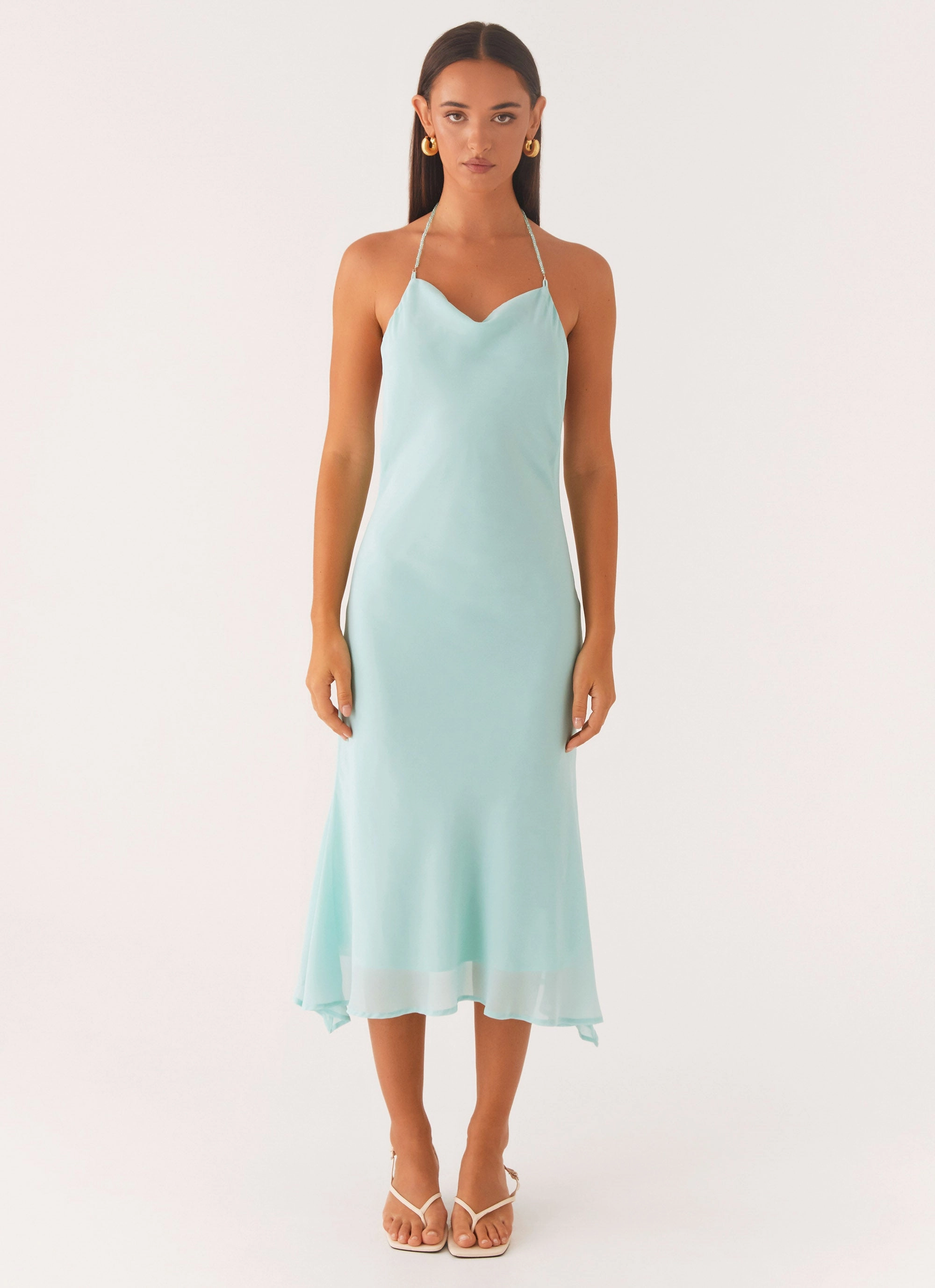 Deep Dive Midi Dress - Pale Blue Warm Soft