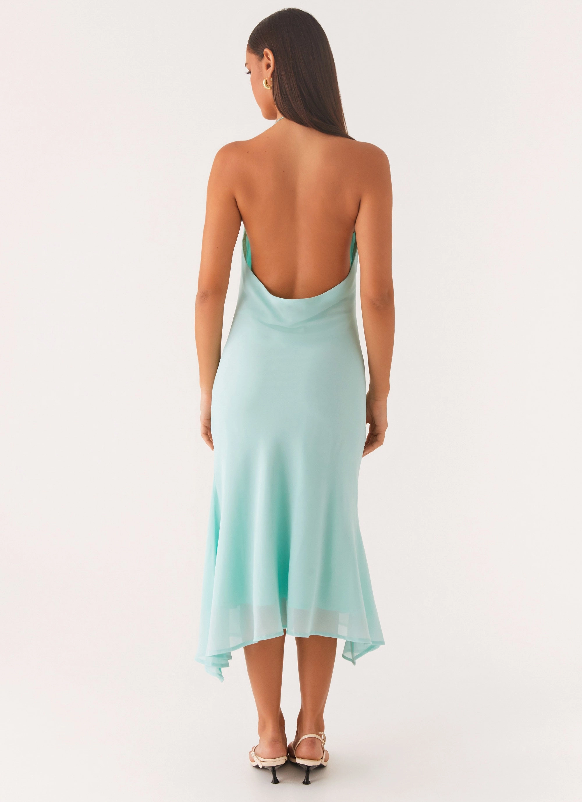 Deep Dive Midi Dress - Pale Blue Light and Breezy