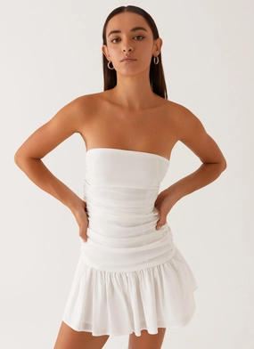 Comfortable texture Dry-Clean-Only Carmel Mini Dress - White