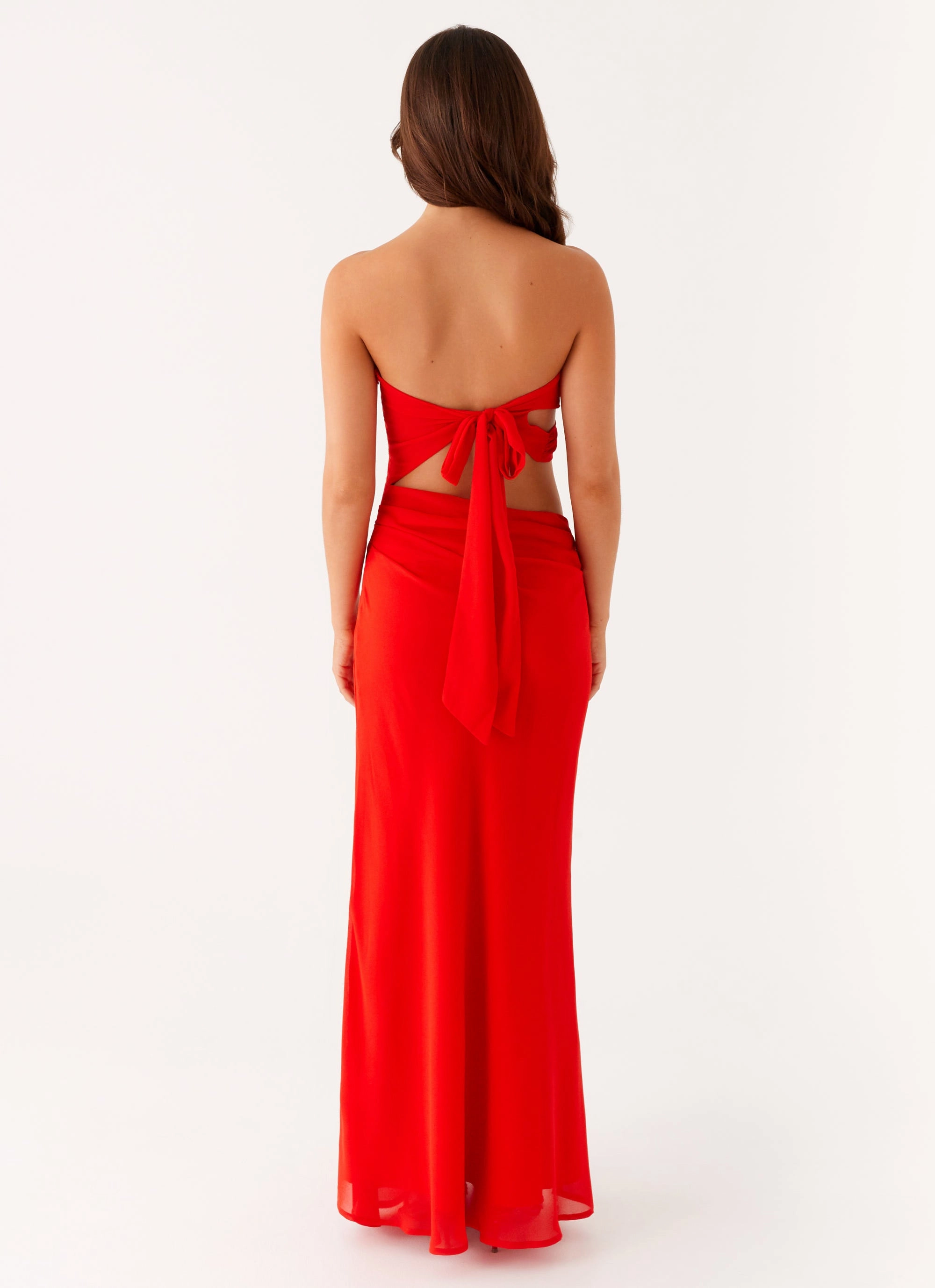 Tulle Air Fashion-Forward Fit Carla Maxi Dress - Red